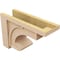 Ekena Millwork 8"W x 24"D x 16"H Classic Alma Rough Cedar Woodgrain TimberThane Corbel, Primed Tan CORUR08X24X16ALMRCPR - alternate 3